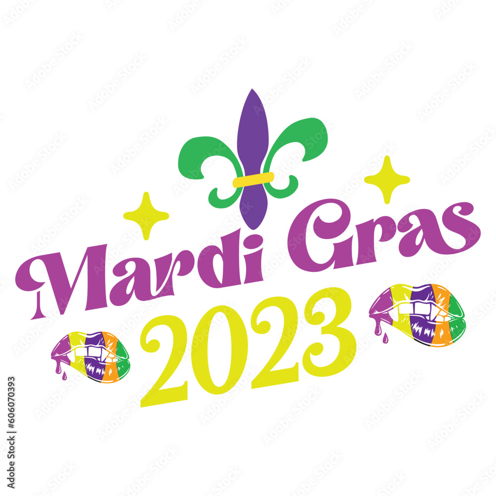 Obraz premium Mardi Gras Retro Design