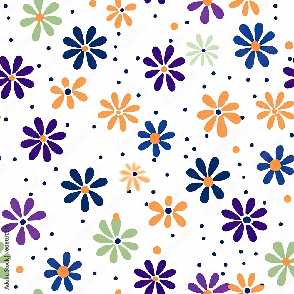 Fashionable pattern  simple flower Floral seamless background for textiles, fabrics, covers, wallpapers, print, gift wrapping and scrapbooking