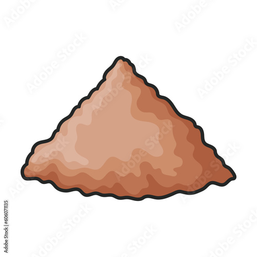 Pile soil vector icon.Color vector icon isolated on white background pile soil.