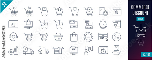 Shopping Cart Line Icon