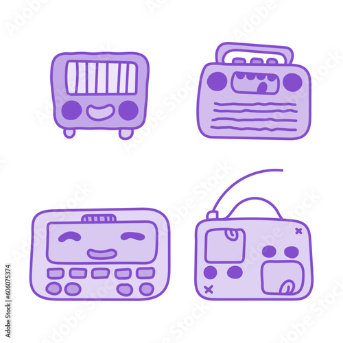 happy purple radio