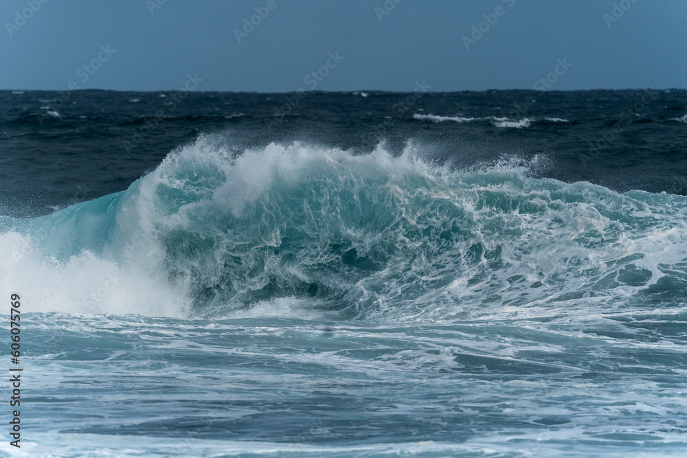 Fototapeta premium close up. strong waves in Telde. Gran Canaria. Canary Islands