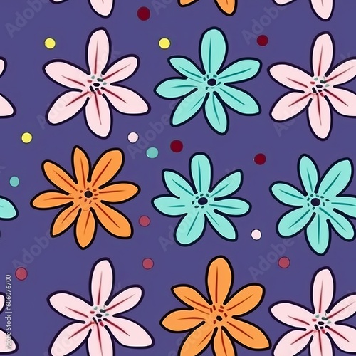 Fashionable pattern  simple flower Floral seamless background for textiles  fabrics  covers  wallpapers  print  gift wrapping and scrapbooking