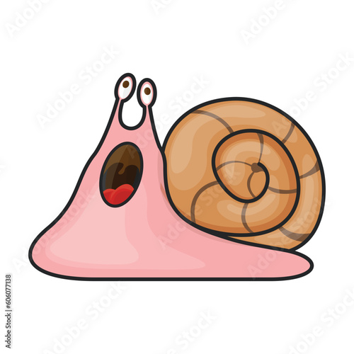 Snail vector icon.Color vector icon isolated on white background snail .