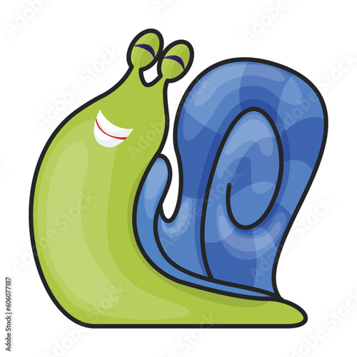 Snail vector icon.Color vector icon isolated on white background snail .