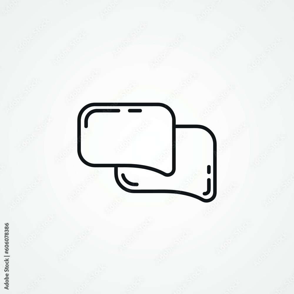 Talk bubble speech line icon. speech bubble outline icon Talk bubble speech line icon. speech bubble outline icon