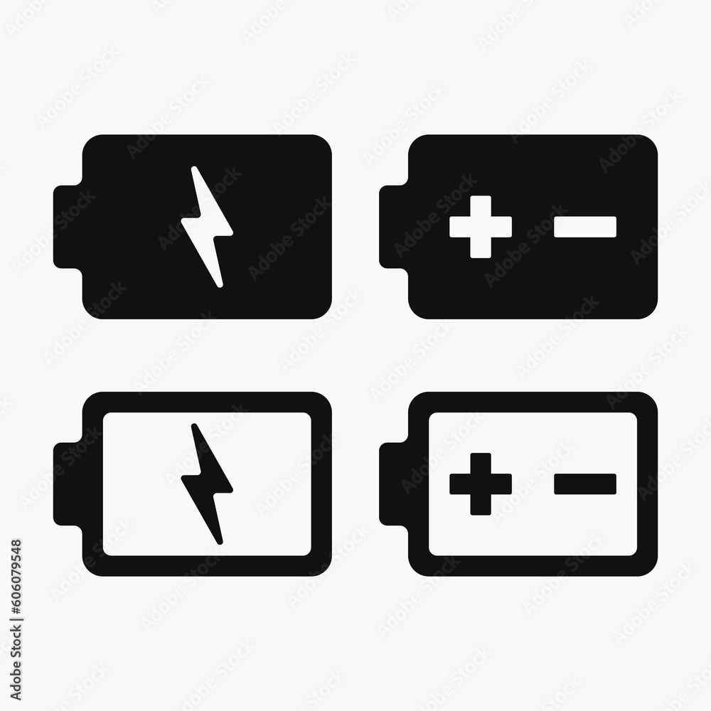 battery power accumulator polar line shape icon vector flat illustration battery power accumulator polar line shape icon vector flat illustration