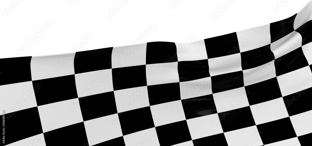 Obraz premium Checkered flag, race flag background 3d
