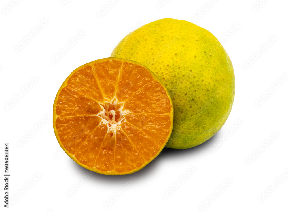 orange on a white orange on a white