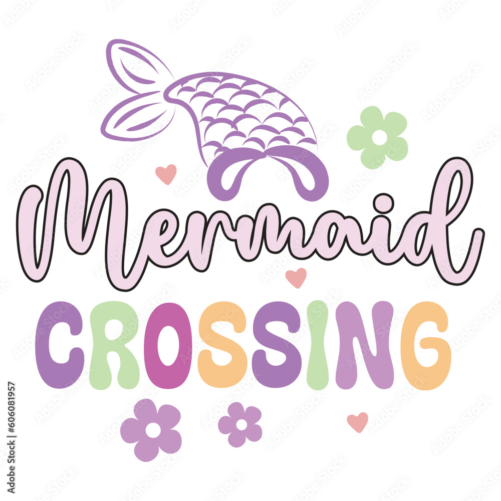 Mermaid Retro Design Mermaid Retro Design