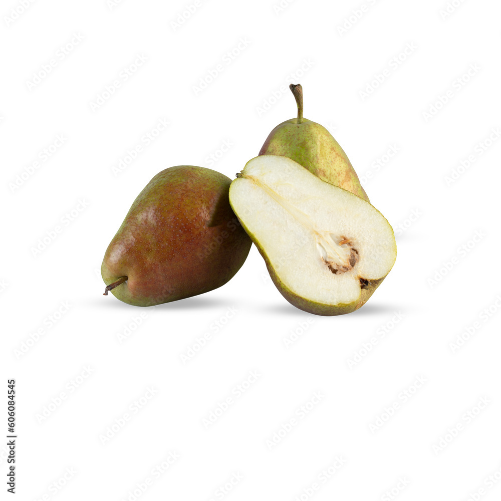 fresh pears with cut out isolated on transparent background fresh pears with cut out isolated on transparent background