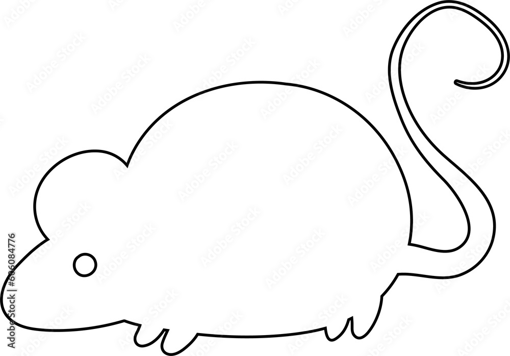 Mouse drawn with a line for decoration. Mouse drawn with a line for decoration.