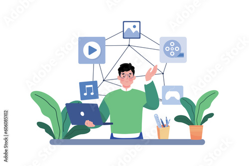 Link builder acquiring high-quality backlinks for SEO.