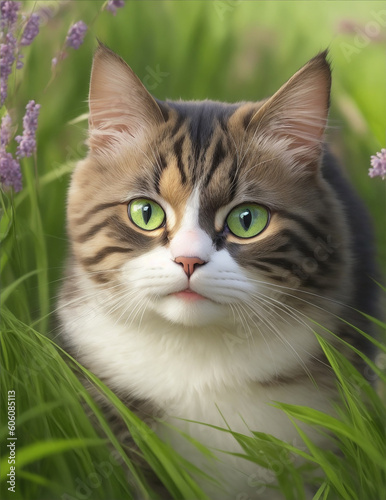 Captivating Close-Ups of Adorable Cats Generated by AI