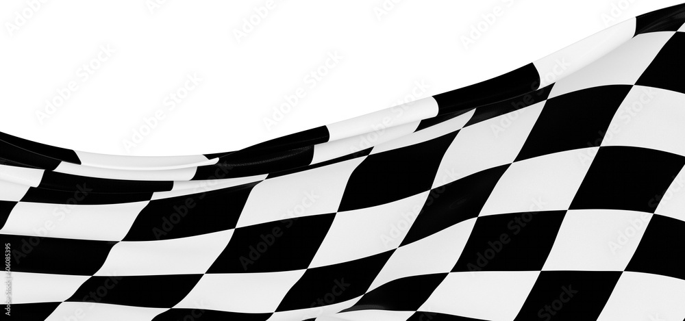 Obraz premium Black and white flag