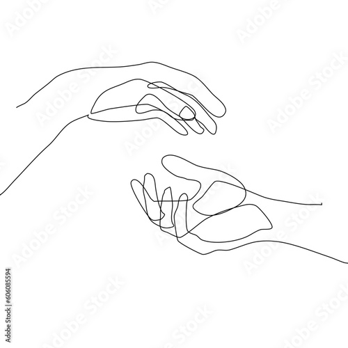 two hands almost touching each other