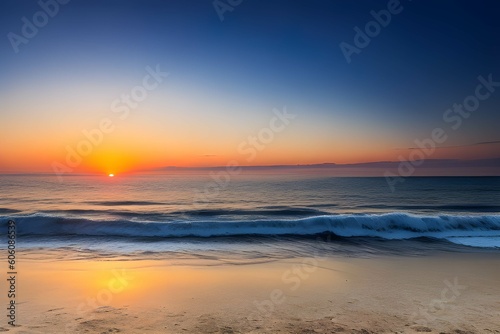 早朝のビーチの美しい朝焼け © sky studio