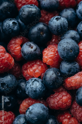 Healthy fresh fruits berry blueberry raspberry