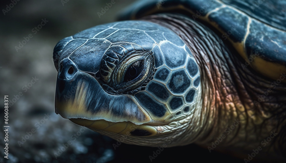 Tough old tortoise shell, a living organism generated by AI Tough old tortoise shell, a living organism generated by AI