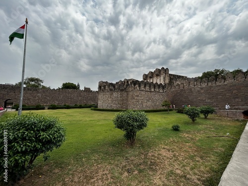 Canvastavla Majestic front Walls of Golconda Fort from Hyderabad, India