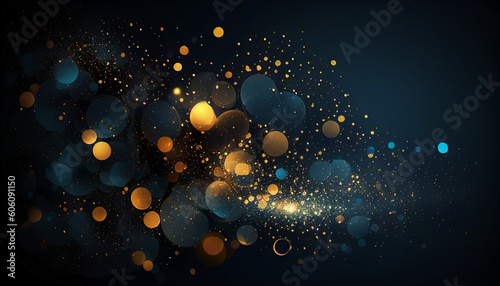 Film grain and dust - light abstract bokeh trail texture, long exposure artistic background for futuristic, whimsical concept design with copy space. Motion blur, defocused photo Generative AI