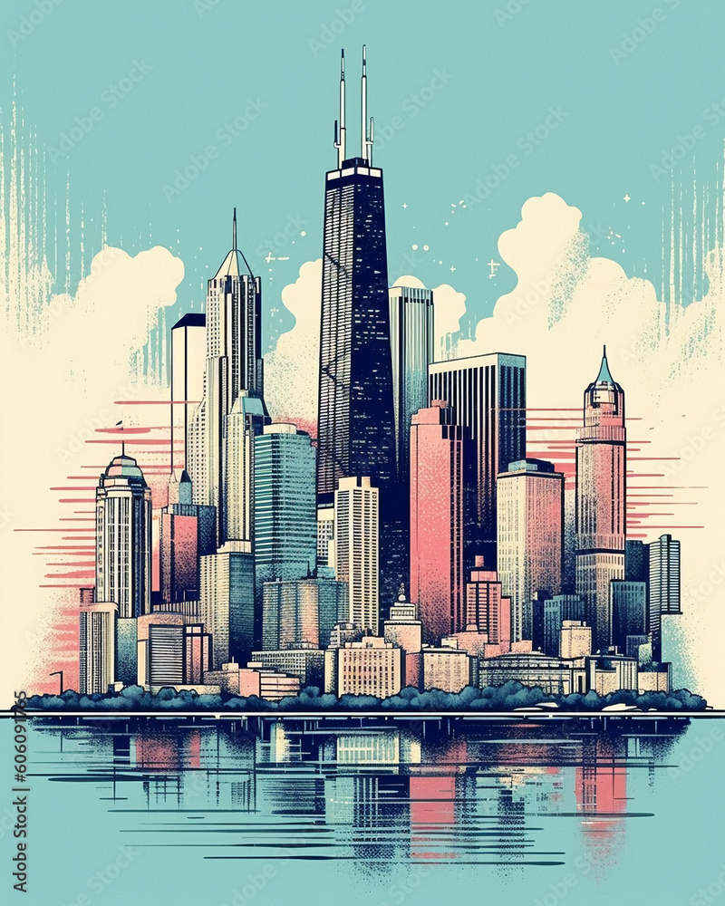 Obraz premium city skyline
