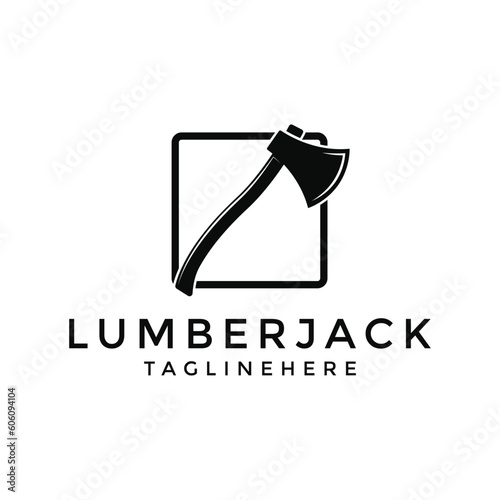 Simple lumberjack logo design idea