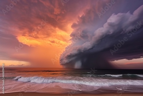 Magnificent Storm over Sea