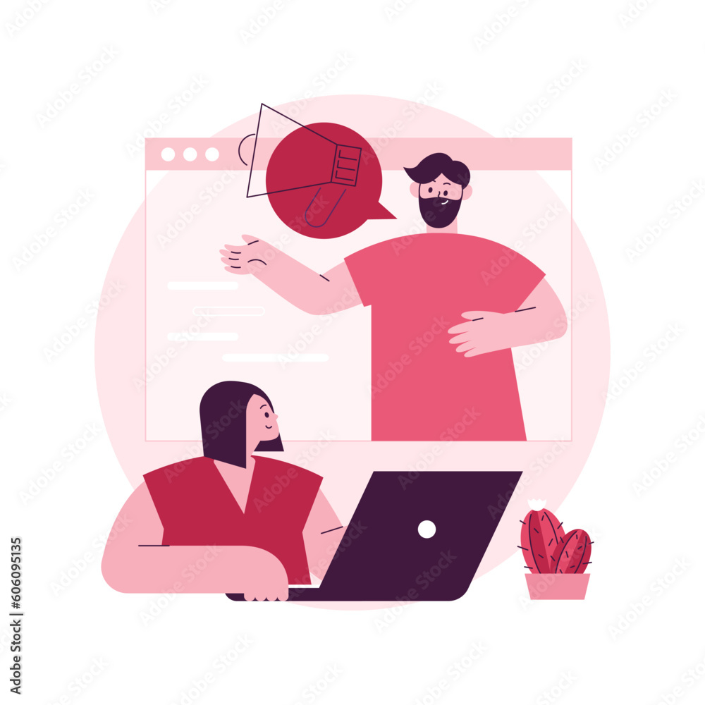 About us abstract concept vector illustration. Website menu, company information, corporate history and philosophy, starting web page, who we are, UI element, business profile abstract metaphor.