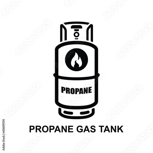 Propane gas tank icon isolated on background vector illustration.