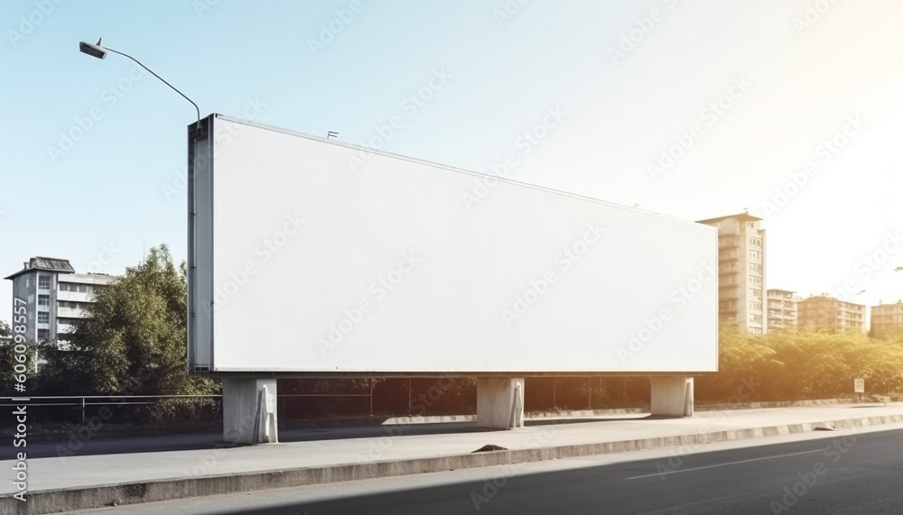Modern billboard frames city life communication industry generated by AI Modern billboard frames city life communication industry generated by AI