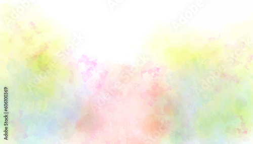 Fototapeta Naklejka Na Ścianę i Meble -  Minimal Hand Painted Pastel Watercolor Abstract Art Background Template Design Vector Illustration
