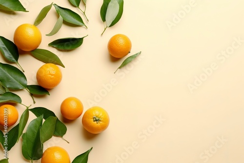 oranges and leaves