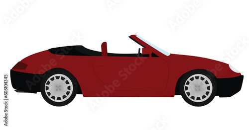 Red sport car. vector illustration
