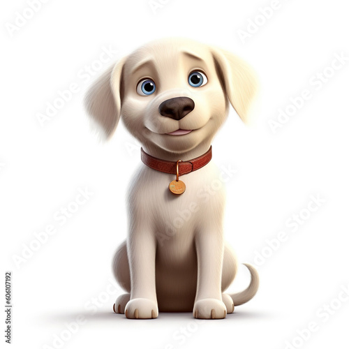 Cute Labrador Retriever dog - generative AI, AI generated