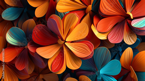 Abstract flower wallpaper background with dynamic colorful. Generative Ai.