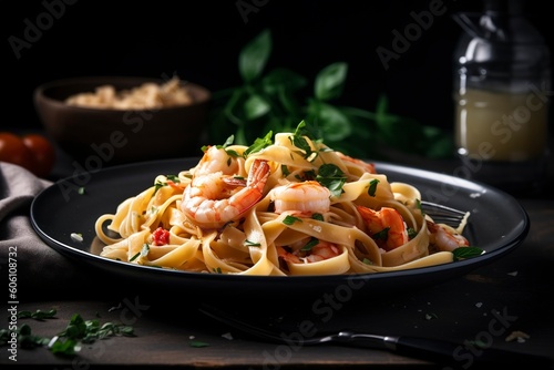 spaghetti with seafood