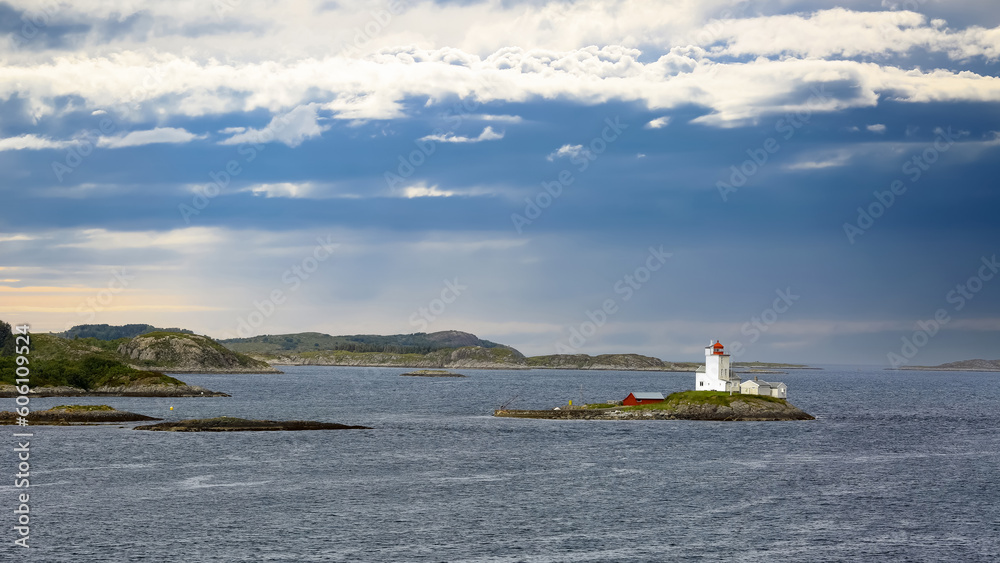 Lighthouse on the island Smoela, Norway