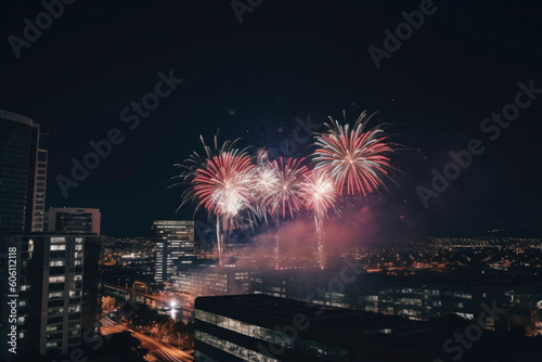 4th of July Extravaganza: Magnificent City Fireworks Display! Generated AI © Fernando