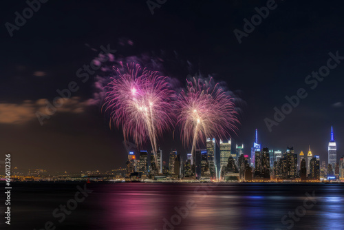 Spectacular City Fireworks on the 4th of July! Generated AI © Fernando