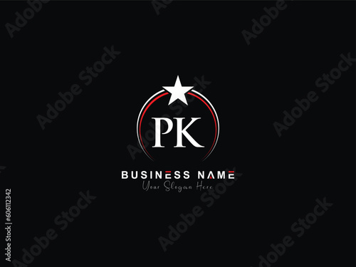 Professional PK Logo Design, p&k pk Minimal Logo Template