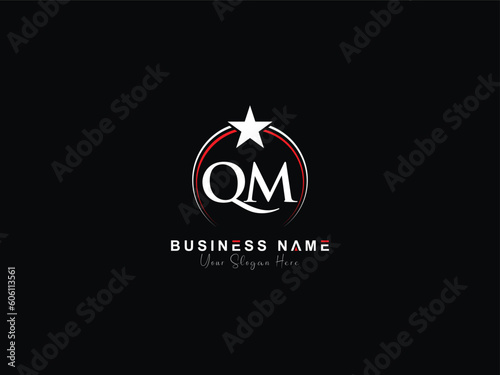 QM, q&m qm Luxury Letter Logo and Star Design For Your Business photo