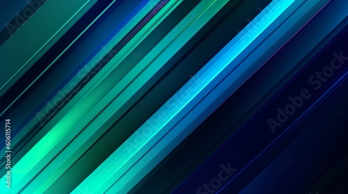 an abstract blue and green line, striped background, in the style of angular shapes, dark sky-blue and dark aquamarine, Gradient dynamic lines background, generate ai