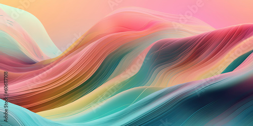 Pastel Symphony: Abstract Wallpaper in Soft Tones. Generated AI