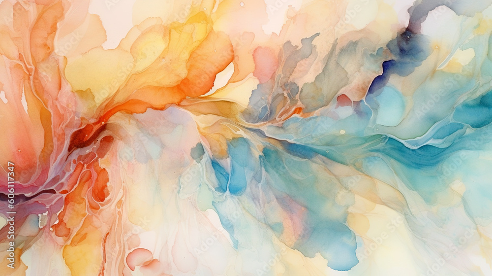 abstract watercolor background - generative AI, AI generated