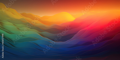 Beach Holiday Bliss: Ultra Smooth Gradient in Coastal Colors. Generated AI