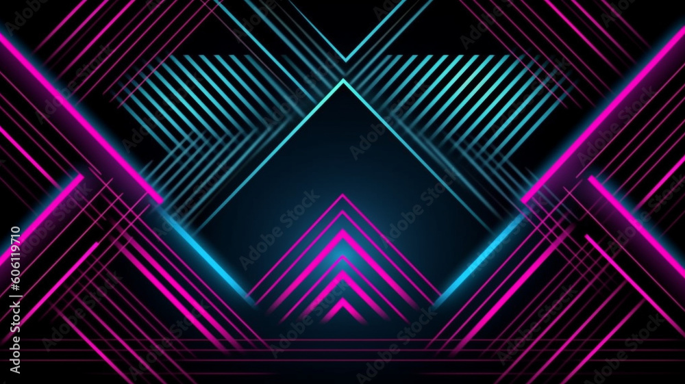 Neon black background created with generative AI tools Neon black background created with generative AI tools