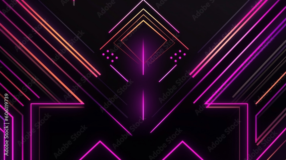 Neon black background created with generative AI tools Neon black background created with generative AI tools