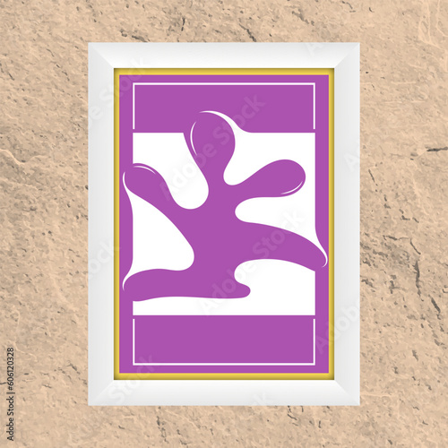 Layout of an abstract painting. Template for print, banner, poster and creative design. Fashionable art of painting for interior design and creative ideas