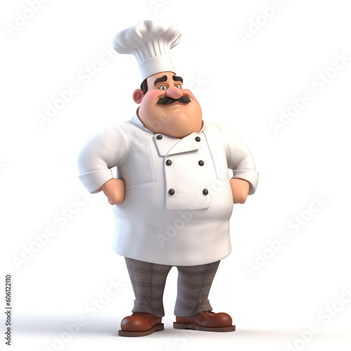 Cartoon 3d of chef created using generative AI tools